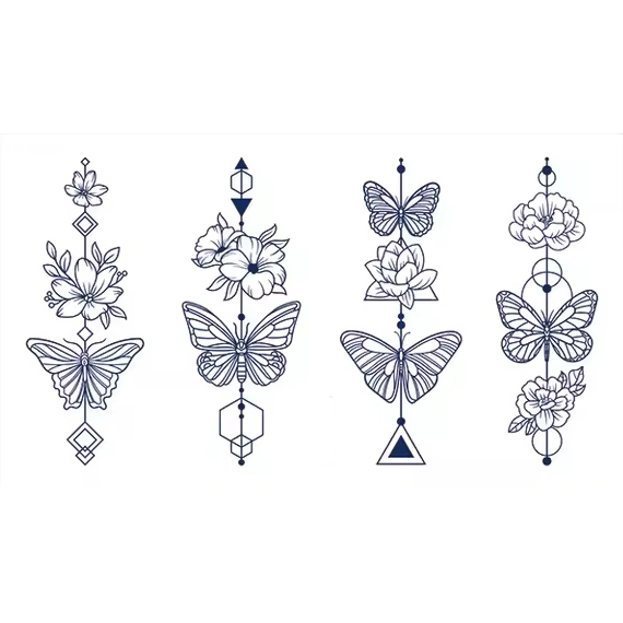 Florale Linien & Schmetterlinge – Bild 2