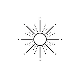 Strahlende Sonne Tattoo