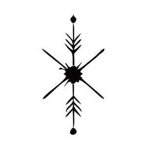 Geometrisches Pfeilkreuz Tattoo